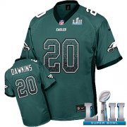 Wholesale Cheap Nike Eagles #20 Brian Dawkins Midnight Green Team Color Super Bowl LII Men's Stitched NFL Elite Drift Fashion Jersey