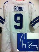 Wholesale Cheap Nike Cowboys #9 Tony Romo White Men's Stitched NFL Elite Autographed Jersey