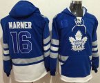 Wholesale Cheap Maple Leafs #16 Mitchell Marner Blue Name & Number Pullover NHL Hoodie