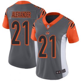Wholesale Cheap Nike Bengals #21 Mackensie Alexander Silver Women\'s Stitched NFL Limited Inverted Legend Jersey