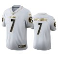 Wholesale Cheap Pittsburgh Steelers #7 Ben Roethlisberger Men's Nike White Golden Edition Vapor Limited NFL 100 Jersey