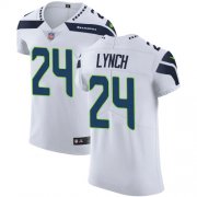 Wholesale Cheap Nike Seahawks #24 Marshawn Lynch White Men's Stitched NFL Vapor Untouchable Elite Jersey