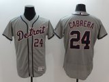 Wholesale Cheap Tigers #24 Miguel Cabrera Grey Flexbase Authentic Collection Stitched MLB Jersey