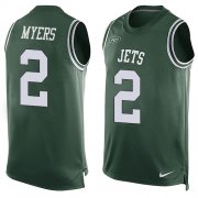 Wholesale Cheap Nike Jets #2 Jason Myers Green Team Color Men's Stitched NFL Limited Tank Top Jersey