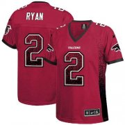 Wholesale Cheap Nike Falcons #2 Matt Ryan Red Team Color Women's Stitched NFL Elite Drift Fashion Jersey