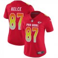 Wholesale Cheap Nike Chiefs #87 Travis Kelce Red Women's Stitched NFL Limited AFC 2018 Pro Bowl Jersey