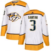Wholesale Cheap Adidas Predators #3 Steven Santini White Road Authentic Stitched NHL Jersey