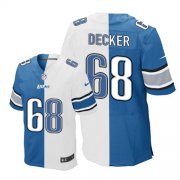 Wholesale Cheap Nike Lions #68 Taylor Decker Blue/White Men's Stitched NFL Elite Split Jersey