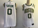 Wholesale Cheap Nike Celtics 0 Jayson Tatum White City Edition Swingman Jersey