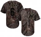 Wholesale Cheap Brewers #6 Lorenzo Cain Camo Realtree Collection Cool Base Stitched Youth MLB Jersey