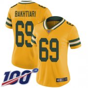 Wholesale Cheap Nike Packers #69 David Bakhtiari Gold Women's Stitched NFL Limited Inverted Legend 100th Season Jersey