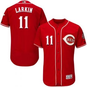 Wholesale Cheap Reds #11 Barry Larkin Red Flexbase Authentic Collection Stitched MLB Jersey