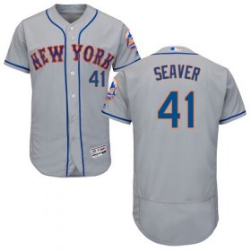 Wholesale Cheap Mets #41 Tom Seaver Grey Flexbase Authentic Collection Stitched MLB Jersey