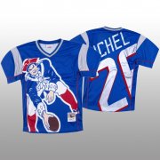 Wholesale Cheap NFL New England Patriots #26 Sony Michel Blue Men's Mitchell & Nell Big Face Fashion Limited NFL Jersey