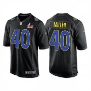 Wholesale Cheap Men's Los Angeles Rams #40 Von Miller 2022 Black Super Bowl LVI Game Stitched Jersey