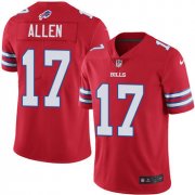 Wholesale Cheap Men's Nike Bills #17 Josh Allen Red Stitched NFL Limited Rush Jersey
