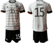 Wholesale Cheap Germany 15 SERDAR Home UEFA Euro 2020 Soccer Jersey