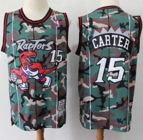 Wholesale Cheap Raptors #15 Vince Carter Camo Basketball Swingman Jersey