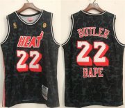 Wholesale Cheap Men's Miami Heat #22 Jimmy Butler Black Stitched Jersey