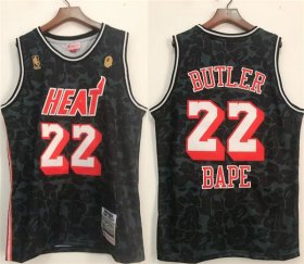 Wholesale Cheap Men\'s Miami Heat #22 Jimmy Butler Black Stitched Jersey