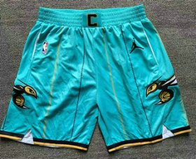 Wholesale Cheap Men\'s Charlotte Hornets Green 2021 Brand Jordan City Edition Swingman Shorts