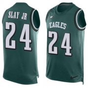 Wholesale Cheap Nike Eagles #24 Darius Slay Jr Green Team Color Men's Stitched NFL Limited Tank Top Jersey