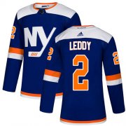 Wholesale Cheap Adidas Islanders #2 Nick Leddy Blue Authentic Alternate Stitched NHL Jersey