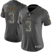 Wholesale Cheap Nike Saints #3 Bobby Hebert Gray Static Women's Stitched NFL Vapor Untouchable Limited Jersey