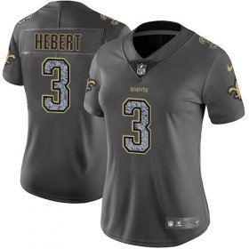 Wholesale Cheap Nike Saints #3 Bobby Hebert Gray Static Women\'s Stitched NFL Vapor Untouchable Limited Jersey