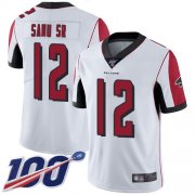 Wholesale Cheap Nike Falcons #12 Mohamed Sanu Sr White Men's Stitched NFL 100th Season Vapor Limited Jersey