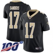 Wholesale Cheap Nike Saints #17 Emmanuel Sanders Black Team Color Men's Stitched NFL 100th Season Vapor Untouchable Limited Jersey