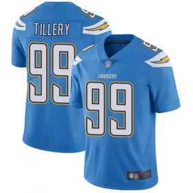 Wholesale Cheap Nike Chargers #99 Jerry Tillery Electric Blue Alternate Men\'s Stitched NFL Vapor Untouchable Limited Jersey