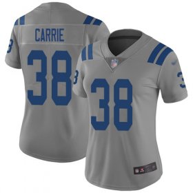 Wholesale Cheap Nike Colts #38 T.J. Carrie Gray Women\'s Stitched NFL Limited Inverted Legend Jersey