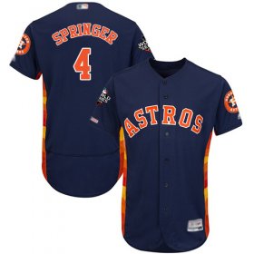 Wholesale Cheap Astros #4 George Springer Navy Blue Flexbase Authentic Collection 2019 World Series Bound Stitched MLB Jersey