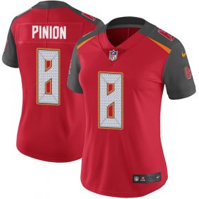 Wholesale Cheap Nike Buccaneers #8 Bradley Pinion Red Team Color Women\'s Stitched NFL Vapor Untouchable Limited Jersey