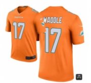 Wholesale Cheap Men Miami Dolphins #17 Jaylen Waddle Orange 2021 Vapor Untouchable Limited Stitched NFL Jersey