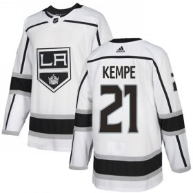 Wholesale Cheap Adidas Kings #21 Mario Kempe White Road Authentic Stitched NHL Jersey