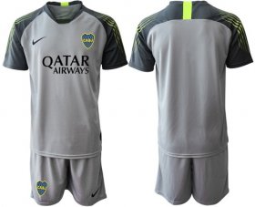 Wholesale Cheap Boca Juniors Blank Grey Goalkeeper Soccer Club Jersey