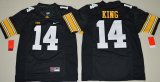 Wholesale Cheap Men's Iowa Hawkeyes #14 Desmond King Black Limited Stitched College Football Nike NCAA Jersey