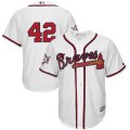 Wholesale Cheap Atlanta Braves #42 Majestic 2019 Jackie Robinson Day Official Cool Base Jersey White