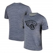 Wholesale Cheap Men's Jacksonville Jaguars Nike Gray Black Striped Logo Performance T-Shirt