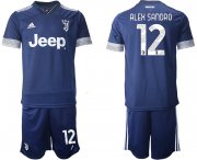 Wholesale Cheap Men 2020-2021 club Juventus away 12 blue Soccer Jerseys