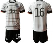 Wholesale Cheap Germany 16 RUDY Home UEFA Euro 2020 Soccer Jersey