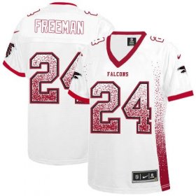 Wholesale Cheap Nike Falcons #24 Devonta Freeman White Women\'s Stitched NFL Elite Drift Fashion Jersey