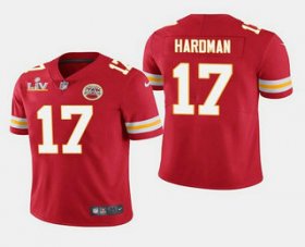 Wholesale Cheap Men\'s Kansas City Chiefs #17 Mecole Hardman Red 2021 Super Bowl LV Stitched NFL Jersey