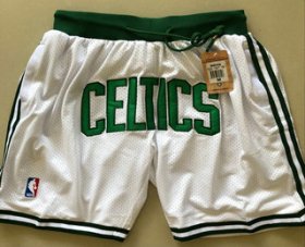 Wholesale Cheap Men\'s Boston Celtics White Just Don Shorts Swingman Shorts