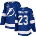 Cheap Adidas Lightning #23 Carter Verhaeghe Blue Home Authentic 2020 Stanley Cup Champions Stitched NHL Jersey