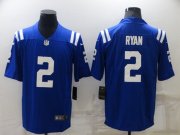 Wholesale Cheap Men's Indianapolis Colts #2 Matt Ryan Blue Vapor Untouchable Limited Stitched Jersey