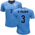 Wholesale Cheap Uruguay #3 D.Polenta Home Soccer Country Jersey