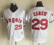 Wholesale Cheap Mitchell and Ness Angels of Anaheim #29 Rod Carew White Stitched MLB Jersey